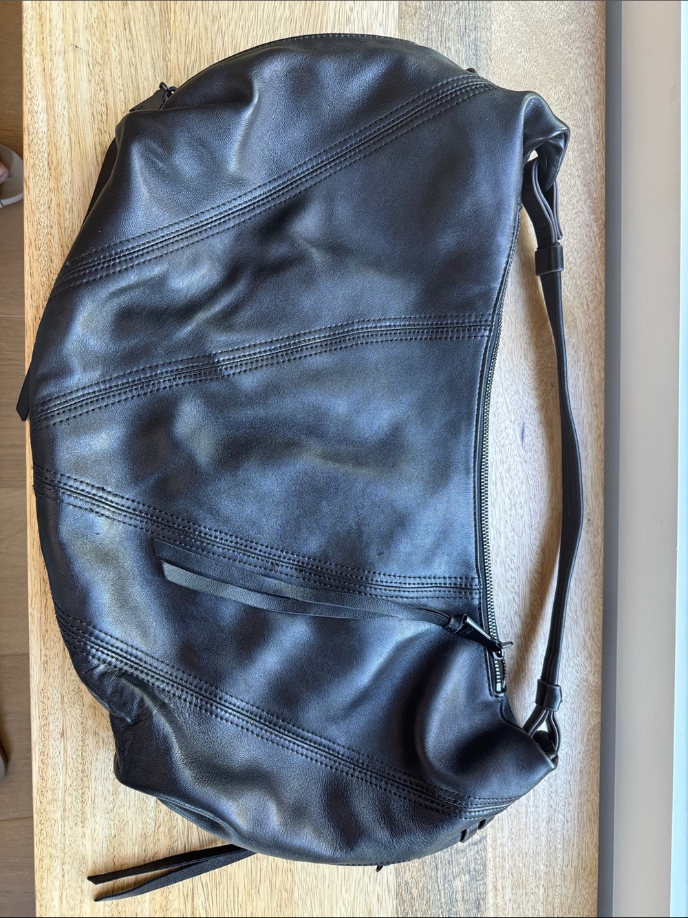 Black Leather Shoulder Bag